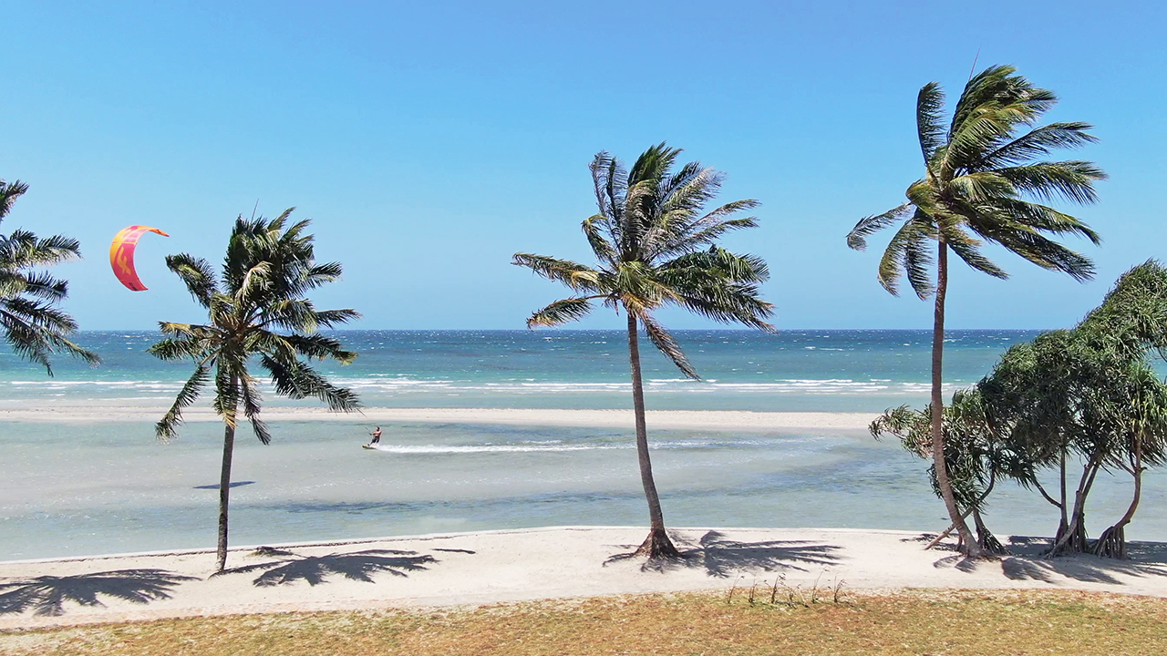 Kitesurf lagoon in Indonesia 