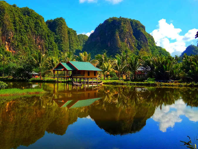 See Vegetated Limestone Cliffs In Rammang-Rammang