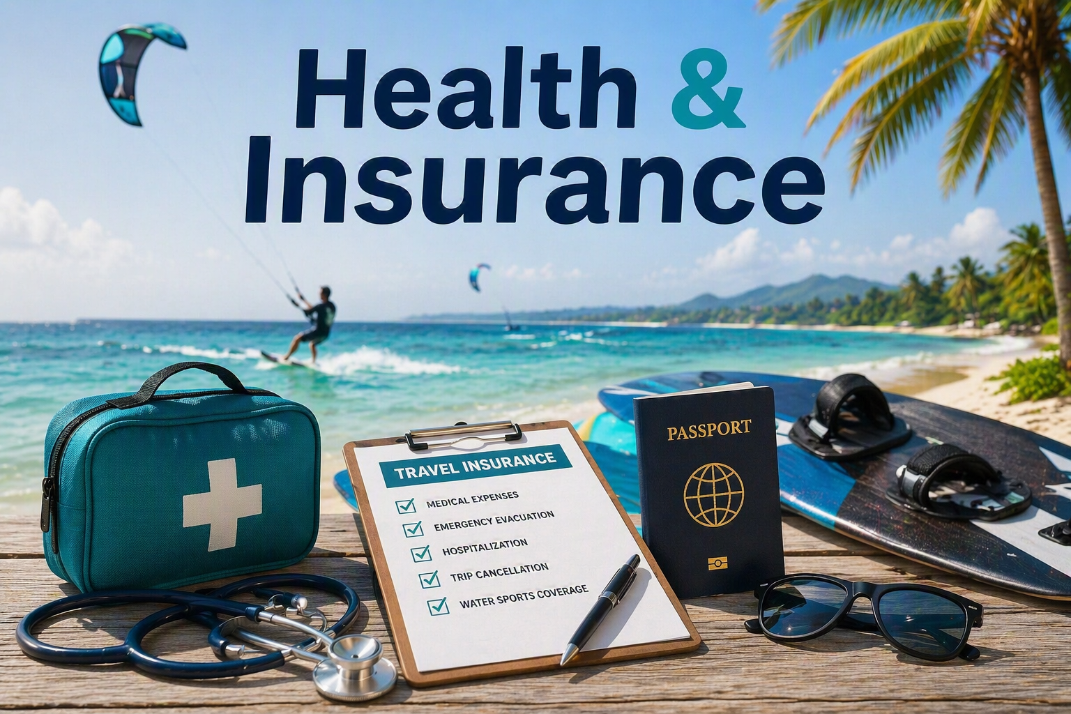 Health & Insurance for kitesurf trip in Indonesia